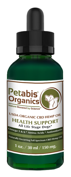 CBD HEMP OIL 150 mg. ALL LIFE STAGE Dogs* 150 mg. USD Organic CBD PCR Hemp Oil for Dogs & Cats* 1 oz