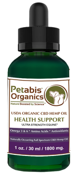 CBD HEMP OIL 1800 mg ULTRA STRENGTH EQUINE* USDA ORGANIC ACTIVE CBD PCR HEMP OIL*
