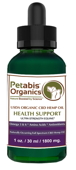 CBD HEMP OIL 1800 mg ULTRA STRENGTH EQUINE* USDA ORGANIC ACTIVE CBD PCR HEMP OIL*