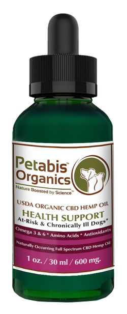 CBD HEMP OIL 600 mg AT-RISK & CHRONICALLY Ill DOGS* - CBD PCR USDA Organic Hemp Oil for Dogs