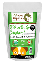 CBD On The GO 1.5 mg. CALM SNACKERS 15 Pieces* PB & PASSION FLOWER CBD Snacks* 1.92 Oz.