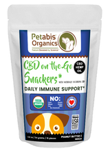 CBD On The GO 1.5 mg IMMUNE SNACKERS 15 Pieces* PB & MACA DOG TREATS* 1.92 oz