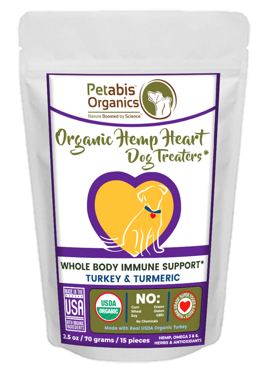 HEMP HEART WHOLE BODY IMMUNE TREATERS 15 Pieces* TURKEY & TURMERIC 15 Pieces 2.35 Oz.