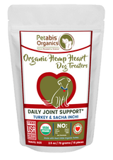 HEMP HEART JOINT SUPPORT TREATERS 15 Pieces* TURKEY & SACHA INCHI 2.5 Oz. 15 Piece Bag