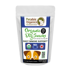 CBD DAILY IMMUNE SUPPORT DOG SNACKS* 1.5 mg. 30 Pieces PEANUT BUTTER & MACA CBD TREATS 3.5 Oz.