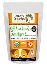 CBD On The GO 1.5 mg. JOINT SNACKERS 15 Pieces* PB & TURMERIC DOG SNACKS* 2.0 Oz