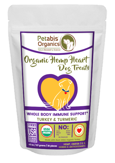 HEMP HEART WHOLE BODY IMMUNE SUPPORT TREATS 60 Pieces* 9 oz. Bag TURKEY & TURMERIC