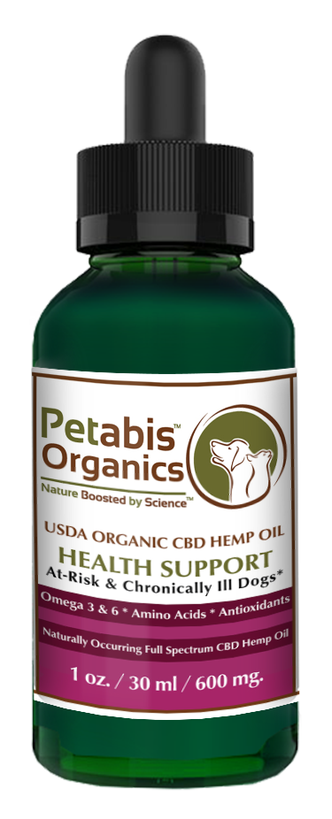 CBD HEMP OIL 600 mg AT-RISK & CHRONICALLY Ill DOGS* - CBD PCR USDA Organic Hemp Oil for Dogs