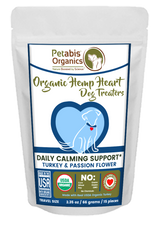 HEMP HEART DAILY CALMING TREATERS 15 Pieces* TURKEY & PASSION FLOWER 15 Pieces 2.35 Oz Bag