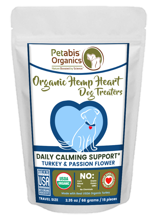 HEMP HEART DAILY CALMING TREATERS 15 Pieces* TURKEY & PASSION FLOWER 15 Pieces 2.35 Oz Bag