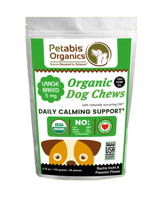 CBD DAILY CALMING LARGE BREED SOFT CHEWS 5 mg. - SACHA INCHI & PASSION FLOWER 15 & 30 Pieces