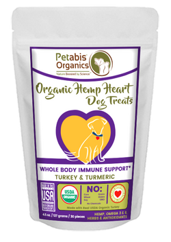 HEMP HEART WHOLE BODY IMMUNE SUPPORT TREATS 30 Pieces* TURKEY & TURMERIC 30 Pieces 4.5 oz. Bag
