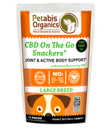CBD On The GO 5 mg. LARGE BREED JOINT SNACKERS 15 Pieces* PB & TURMERIC TREATS* 1.98 Oz Bag
